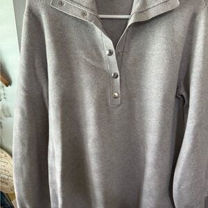 Soft Surroundings Light Gray Knit Top